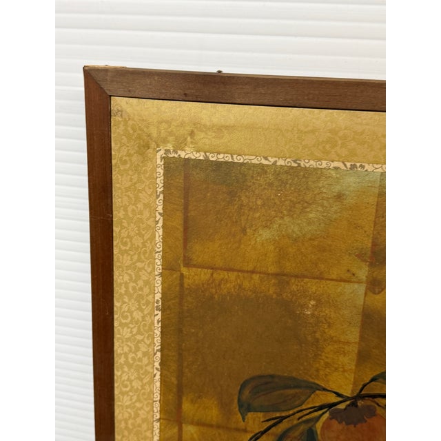 Late 20th Century Japanese Byobu Persimmon Tree Screen For Sale - Image 5 of 12