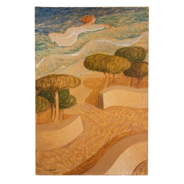 Oil on canvas realized by Alberto Gallerati in 1980s. Hand signed. Titled on rear. Very good condition. This piece is...