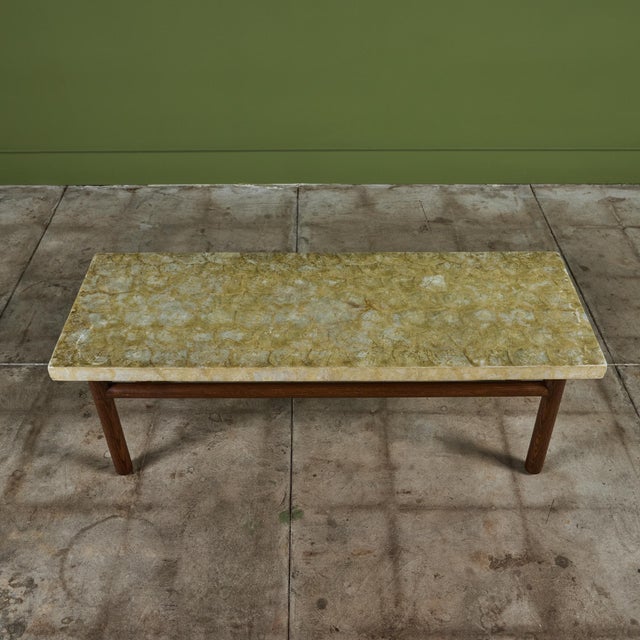 Wood t.h Robsjohn Gibbings Capiz Shell Coffee Table for Widdicomb For Sale - Image 7 of 12