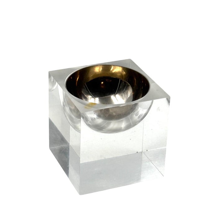 Space Age Clear Lucite Ashtray, Italy 1970s For Sale - Image 12 of 12