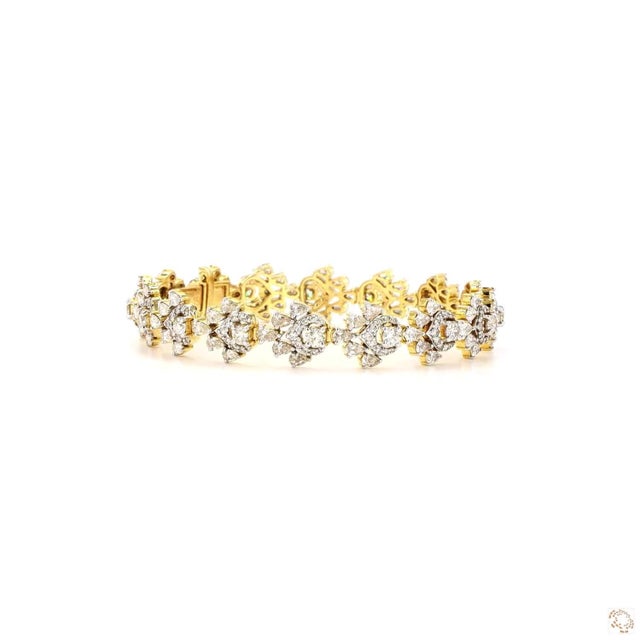 2.63 Carat Round Brilliant Cut Diamond Gold Bracelet For Sale - Image 9 of 9