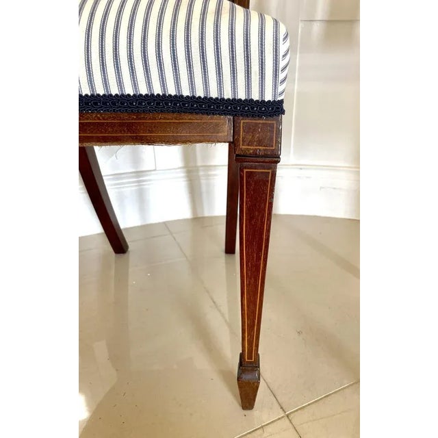 Edwardian Mahogany Inlaid Dining Chairs, 1900s, Set of 4 For Sale - Image 11 of 13