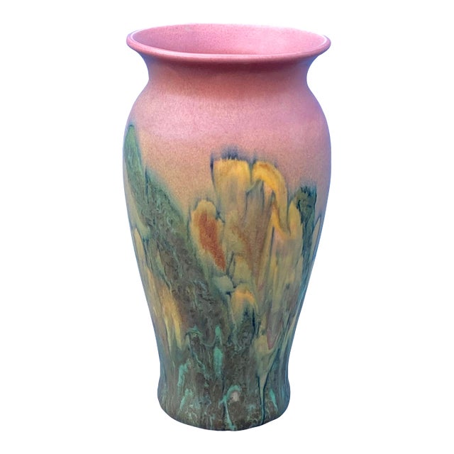 1925 Rookwood Floral Vase by Sallie E Coyne For Sale
