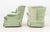 Green Velvet Button-Tufted Swivel Armchairs, Pair For Sale In New York - Image 6 of 6