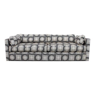 Circa 1970's Ultra Modern Sofa With Designer Retro Fabric For Sale