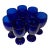Vintage 90s Cobalt Goblets- Set of 8 For Sale