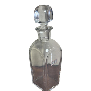 1970s Rare Baccarat Crystal Decanter & Stopper Diamond Paragon Shaped Mint