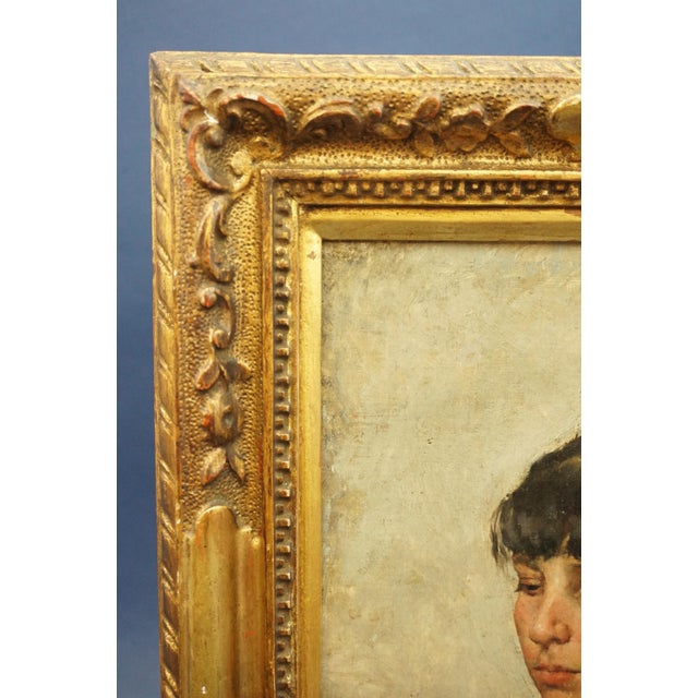 Giovanni Fattori, Portrait of a Woman, 19th Century, Oil Painting on Canvas, Framed For Sale - Image 10 of 18