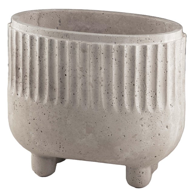 Contemporary Travertine Crenature Vase by Nina Magon For Sale - Image 3 of 4