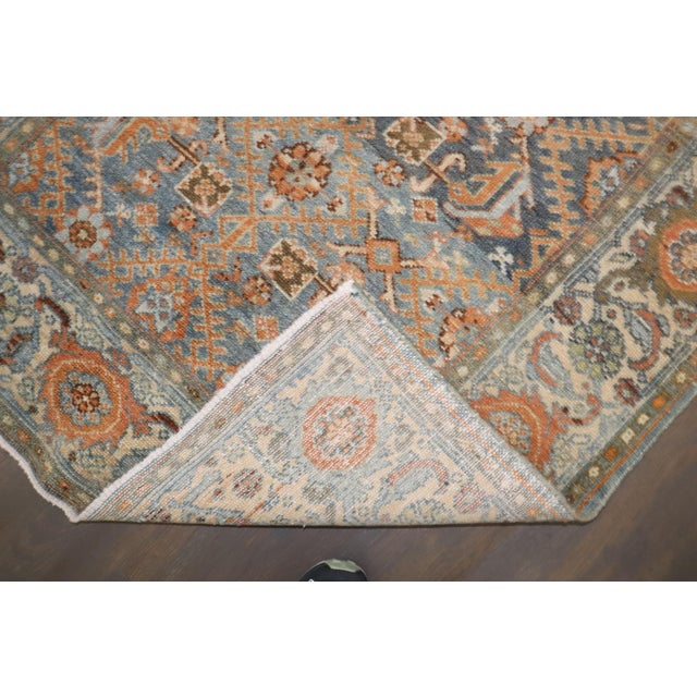 Antique Zabihi Collection Persian Malayer Wide Extra Long Runner For Sale - Image 10 of 11