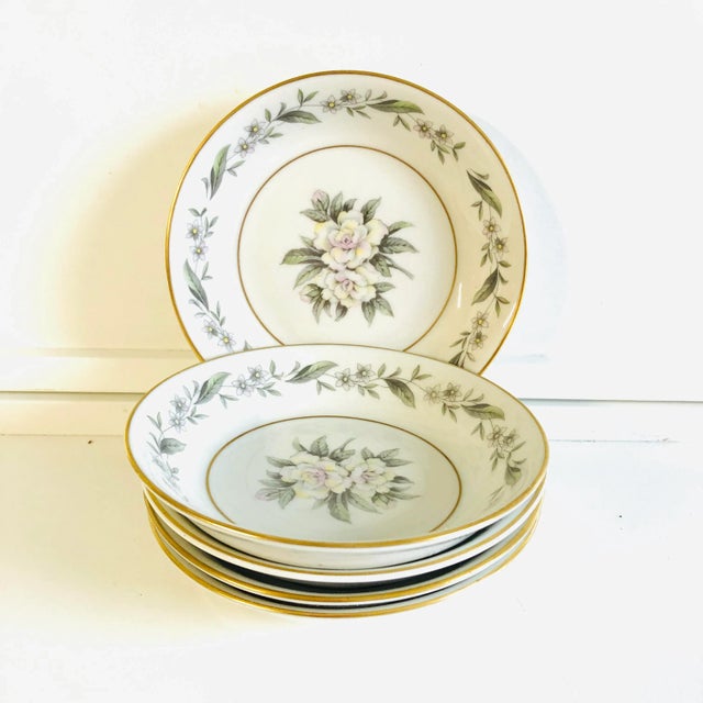 Ceramic Vintage Royal Jackson Fine China, Vogue Ceramic Industries, Berry/ Dessert Bowls- Set of 5 For Sale - Image 7 of 7
