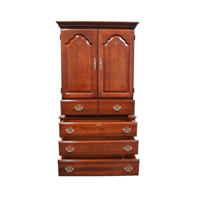 Kincaid Furniture Solid Cherry Traditional Style 39" Media / Clothing Armoire 21-165 For Sale In Kansas City - Image 6 of 14