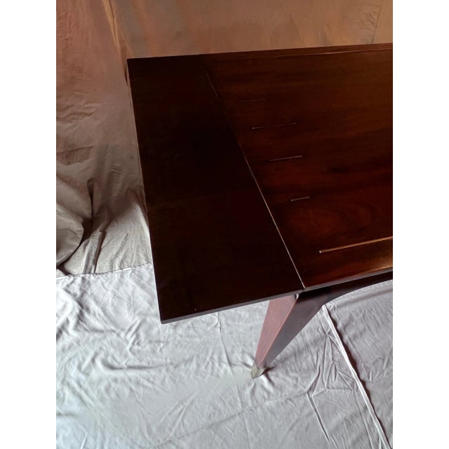 1960s Expandable Mahogany Dining Room Table in the Style of James Mont For Sale - Image 5 of 12