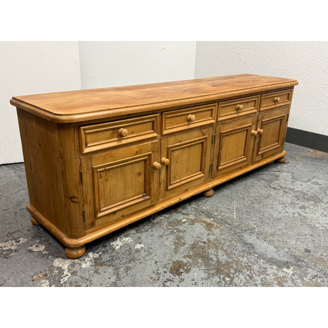 Traditional Antique European Pine Four-Door Sideboard, Circa 1830 For Sale - Image 3 of 12