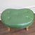 Green Mid-Century Green Vinyl Kidney-Shaped Footstool Ottoman, C. 1950s–60s For Sale - Image 8 of 11