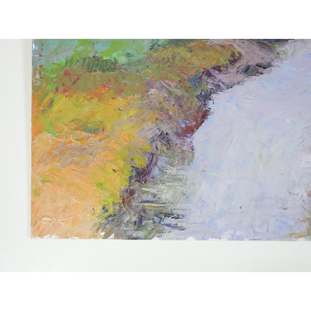 Late 20th Century Plein Air Impressionist Stream Landscape Painting For Sale - Image 4 of 8