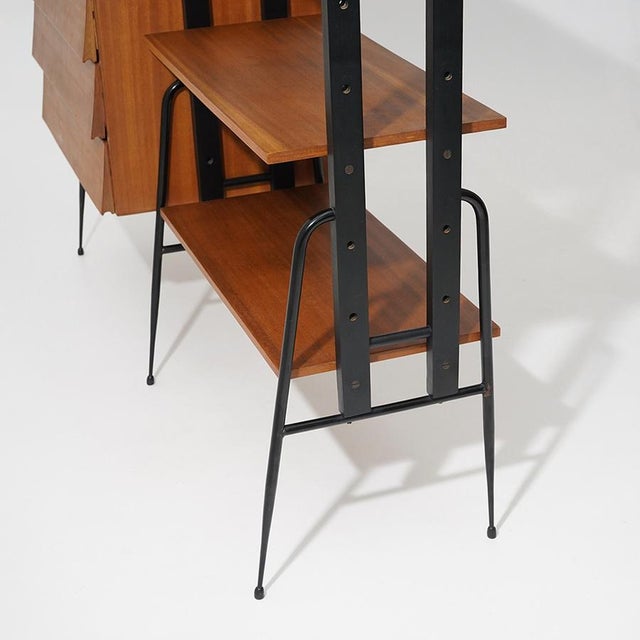 Modular Bookcase with Wooden Uprights, 1950s For Sale - Image 13 of 15