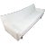 White Mid Century Tuxedo Sofa in White Boucle For Sale - Image 8 of 9