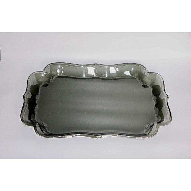 Mid-Century Modern 1970s Spisani for Svenskt Tenn Barockbrickan Gray Acrylic Tray For Sale - Image 3 of 8