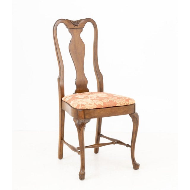 Queen Anne Style Walnut Dining Chairs, 8 For Sale - Image 9 of 10