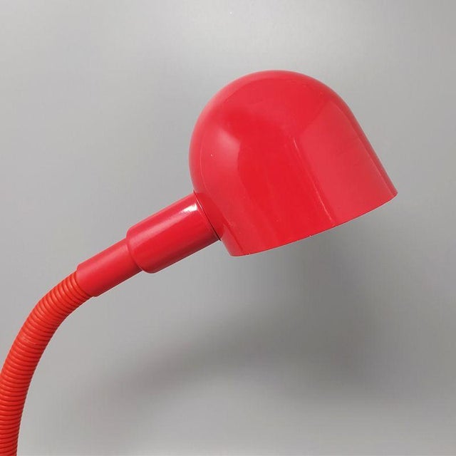 1970s Italian Red Table Lamp by Veneta Lumi, 1970s For Sale - Image 5 of 8