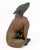 Late 20th Century Folk Art Seated Dog Polychrome Painted Sculpture For Sale - Image 5 of 8