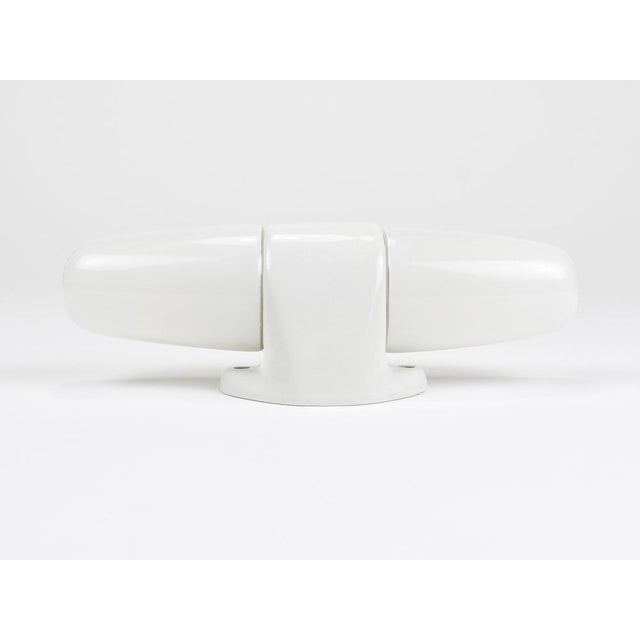 Bauhaus White Double Sconce by Wilhelm Wagenfeld, Germany, 1950s For Sale - Image 15 of 17
