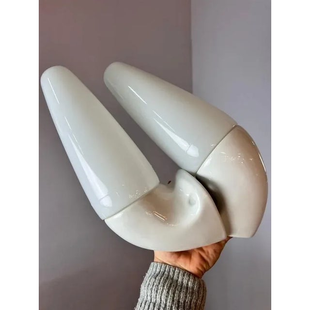 Model 6035 Wall Lamps in White by Sigvard Bernadotte for Ifö, Set of 2 For Sale - Image 3 of 11