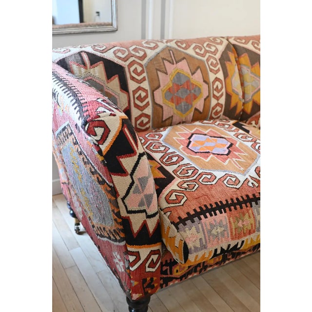 George Smith English George Smith Kilim Sofa For Sale - Image 4 of 13