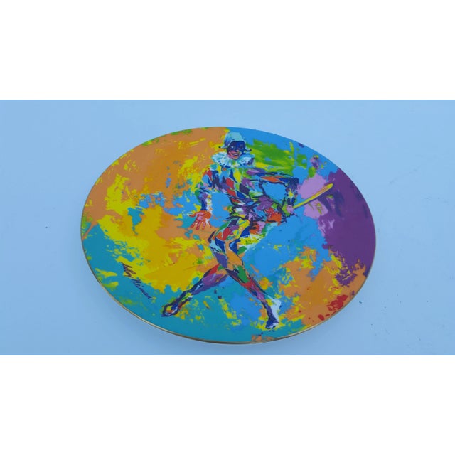 Yellow 1974 Leroy Neiman - Harlequin - Colorful Decorative Ceramic Plate For Sale - Image 8 of 8