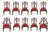Set of Eight English Carved Mahogany George III Style Dining Chairs For Sale
