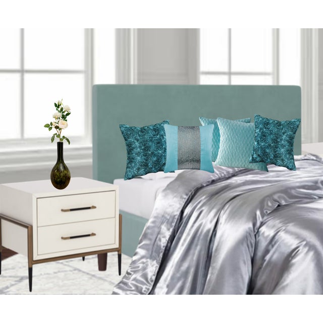 Murano Tall Murano Green Brown Speckled Art Glass Vase For Sale - Image 4 of 12