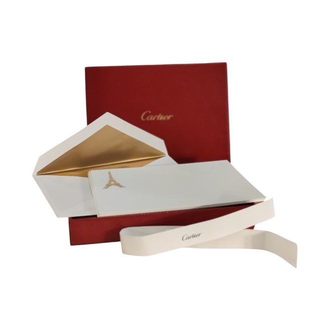 Cartier Luxury Eiffel Tower Embossed Stationery For Sale - Image 11 of 12