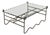 Modernist Glass Top Wrought Iron Coffee Table For Sale