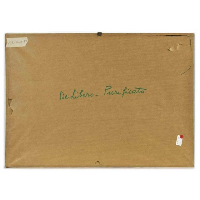 Modern Domenico Purificato, Post Scriptum, Original Lithograph, 1945 For Sale - Image 3 of 4