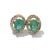 Bochic "Orient" Diamond & Emerald Stud Earrings Set In 18K Gold & Silver For Sale - Image 17 of 18