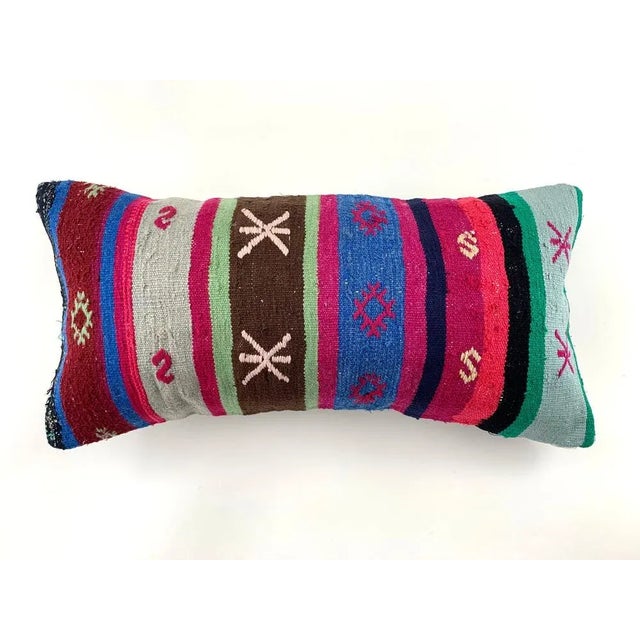 Vintage Turkish Handmade Kilim Cushion Cover, 1960s For Sale - Image 11 of 11