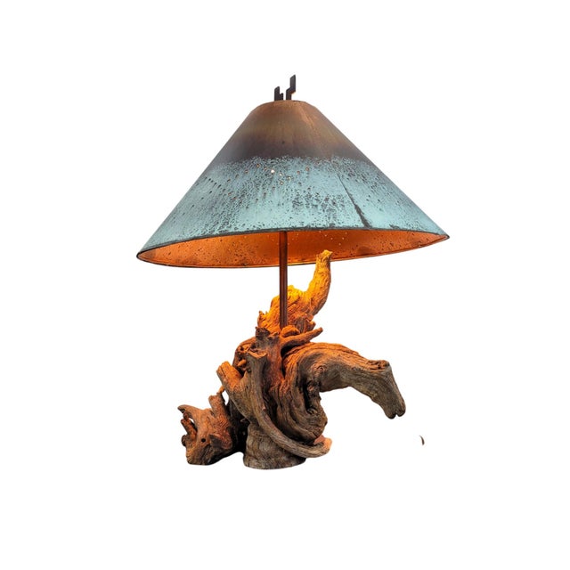 Handcrafted by the W. Kohler Lamp and Shade Company, this sculptural table lamp stands as a premier example of 1980s...