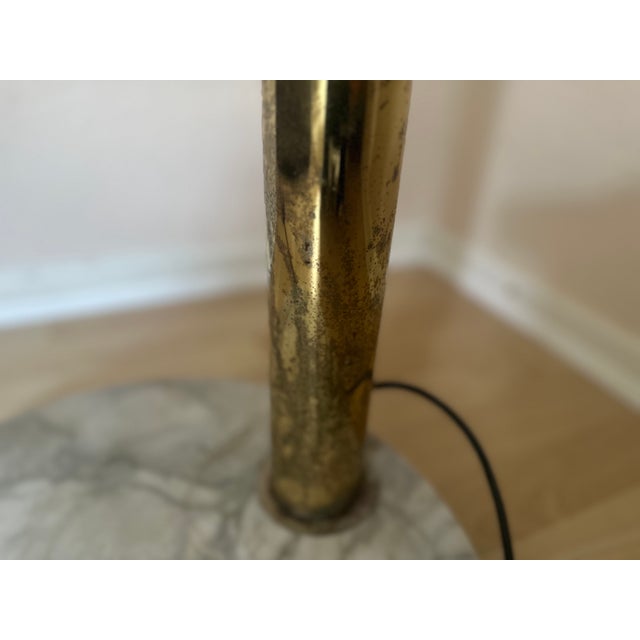 Vintage Three-Arm Arc Floor Lamp in Brass with Marble Base, 1970s For Sale - Image 9 of 18