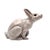 Contemporary VTG Studio Pottery Rabbit Sculpture White Glaze Glass EyesTerracotta 9" For Sale - Image 3 of 13