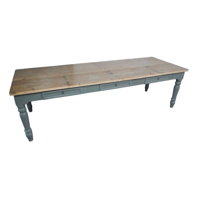 Painted Fir Table, 1950s For Sale