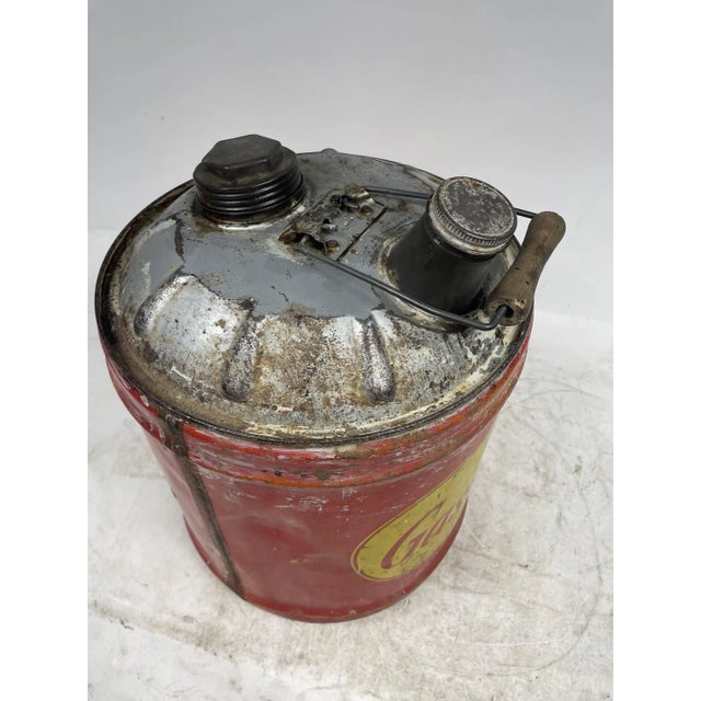Vintage American Gasoline Petrol Can in Metal, 1940s For Sale - Image 9 of 13