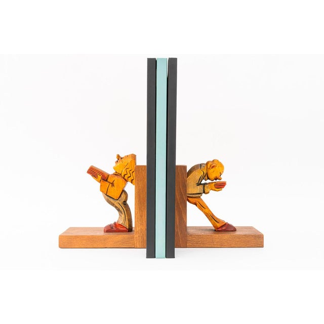 Art Deco Carved Bookends, 1920s, Set of 2 For Sale - Image 6 of 13