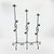Hand Forged Iron Candelabra Set of 3 (91-111cm) Antique Copper Finish Floor Standing Sculpted Twist & Leaf Node Estate Set For Sale - Image 6 of 6