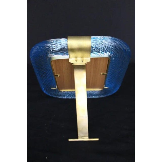 Sky Blue Twisted Photo Frame in Murano Glass and Brass from Barovier E Toso For Sale - Image 11 of 18
