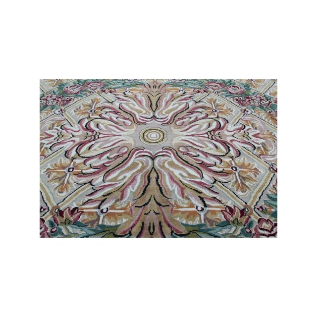 Handwoven Savonnerie Area Rug 9x11 For Sale - Image 12 of 12