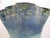 Tim Chilina Oregon Hand Blown Mottled Blue Green Ruffled Studio Art Glass Vase For Sale - Image 4 of 11