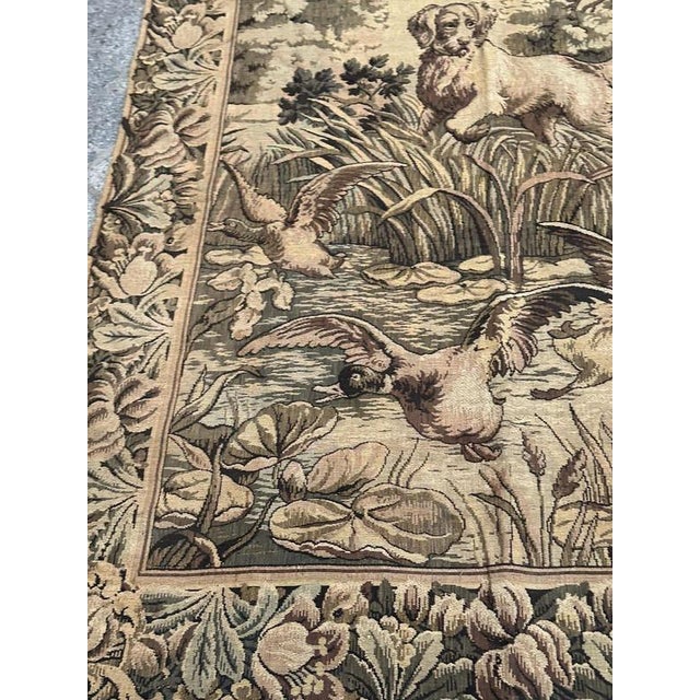 Vintage French Aubusson Style Jacquard Tapestry Panel, 1940s For Sale - Image 17 of 18