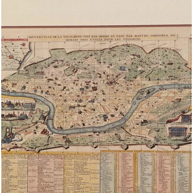 Traditional Plan of Rome From "Atlas Historique", France, 1718 For Sale - Image 3 of 8