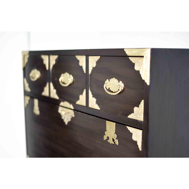 Black 1970s Chinoiserie Lighted Liquor Bar or Desk by Thomasville For Sale - Image 8 of 9